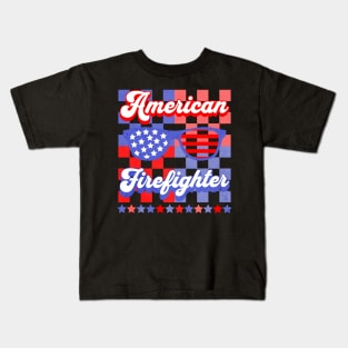 American Firefigher 4th of July Shirt Kids T-Shirt